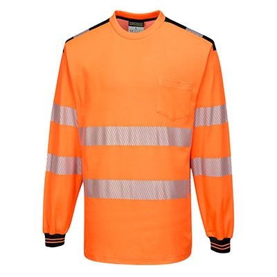 T185 PW3 Hi-Vis Tricou L/S