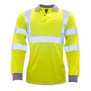 Tricou Polo cu Maneci Lungi HI VIS Antistatic si Ignifug FR77
