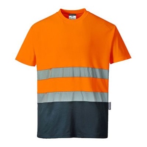 S173 Tricou Bicolor din Bumbac Confort