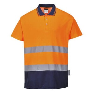 S174 Tricou Polo Bumbac Confort Bicolor