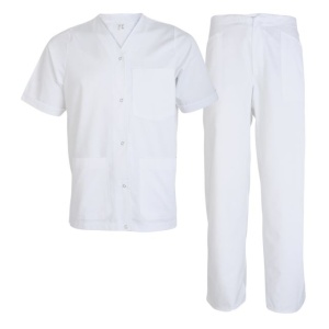 Costum alb din tercot, ind. alimentara TINA 90832