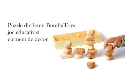 Puzzle din lemn BumbuToys - joc educativ si element de decor