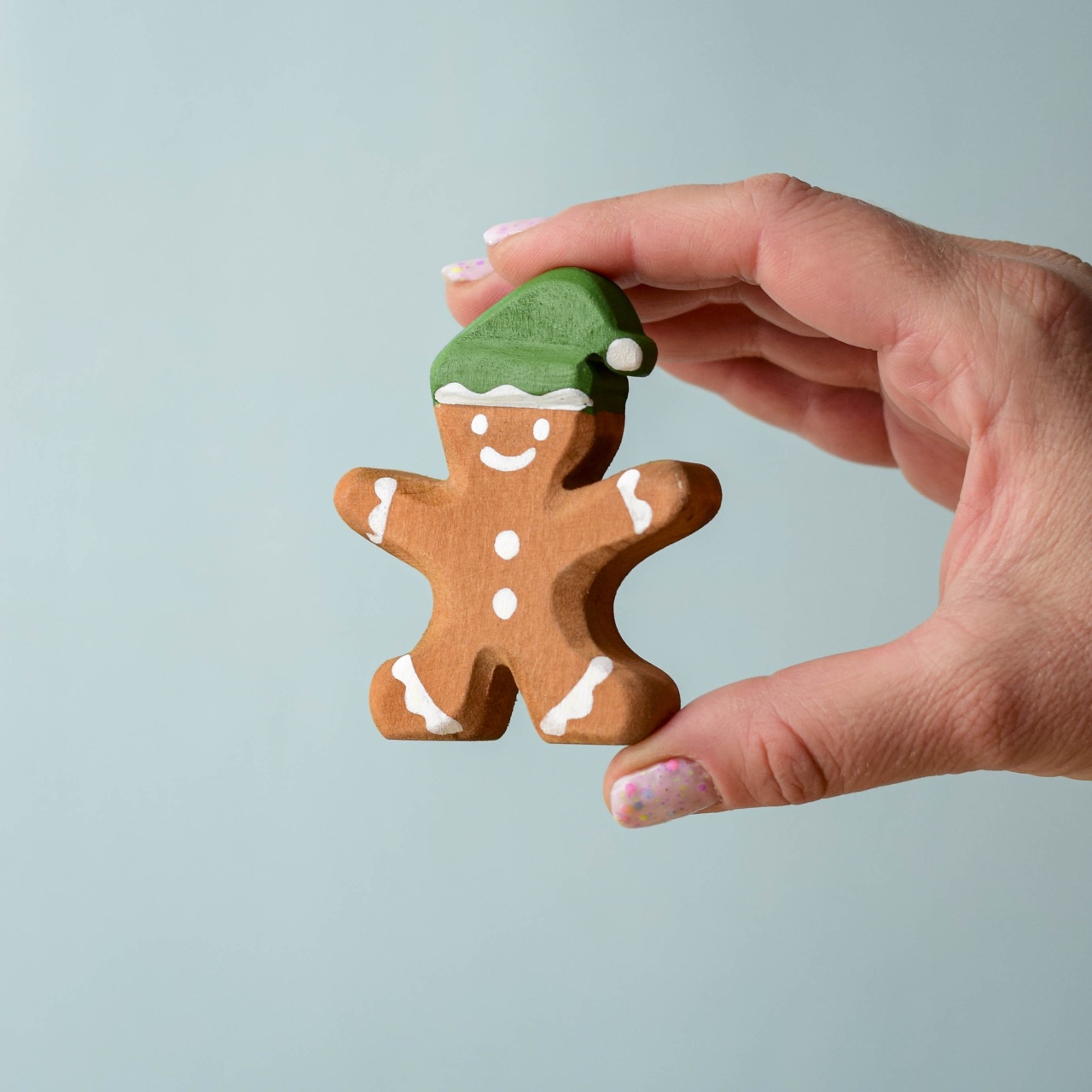 Gingerbread Cookie Boy - Eco-Friendly Wooden Holiday Figurine