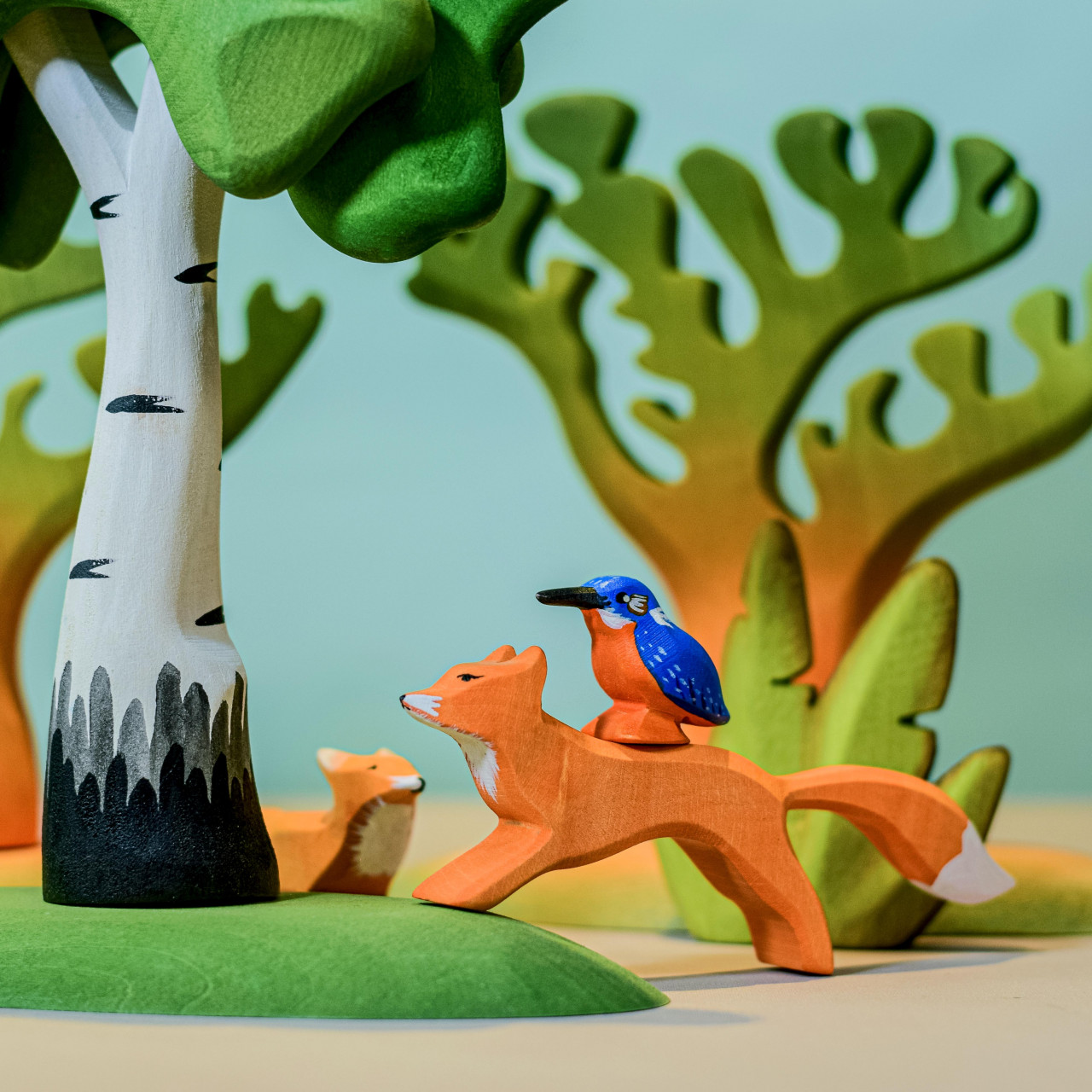 Fox Running Wooden Toy | Handcrafted & Sustainable | Bumbu Toys