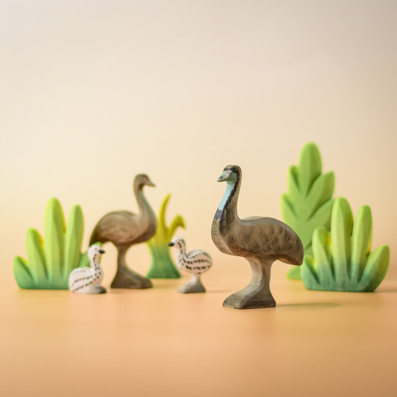 Wooden Emu Toy for Montessori & Nature Play | Bumbu Toys