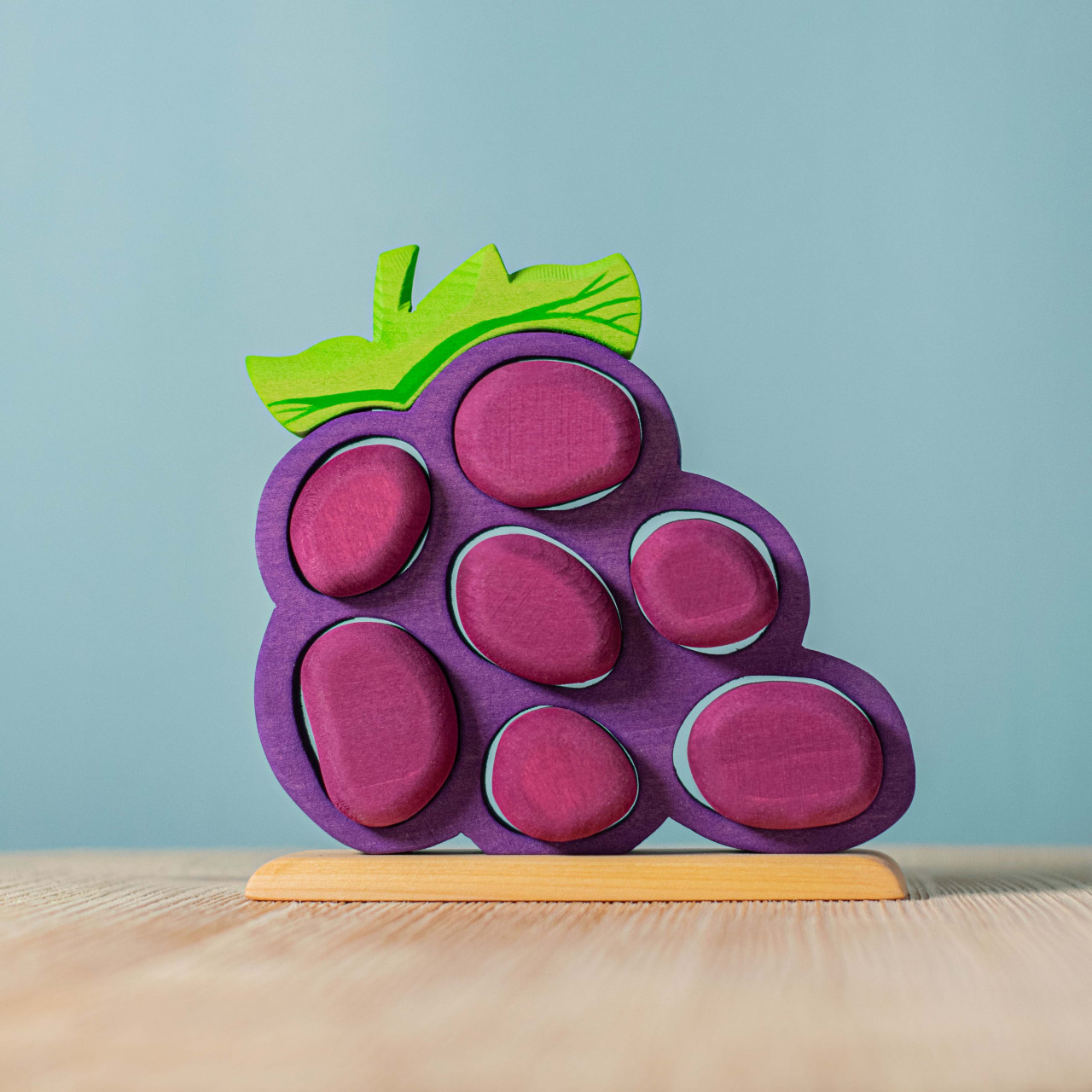 Hand-Painted Wooden Grape Playset | BumbuToys' Fruity Fun Collection