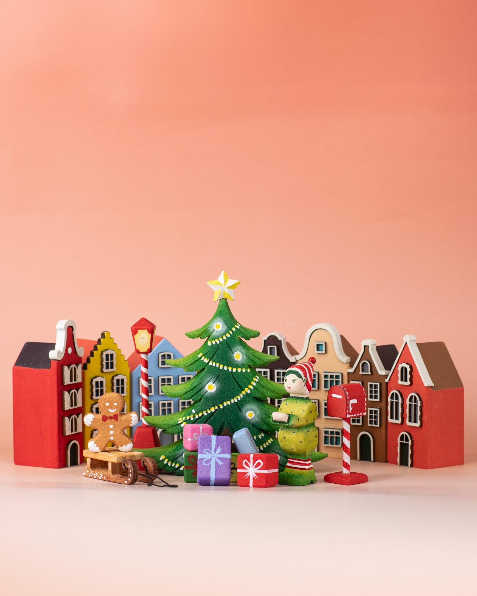Amsterdam House – Wooden Canal House Miniature | Bumbu Toys
