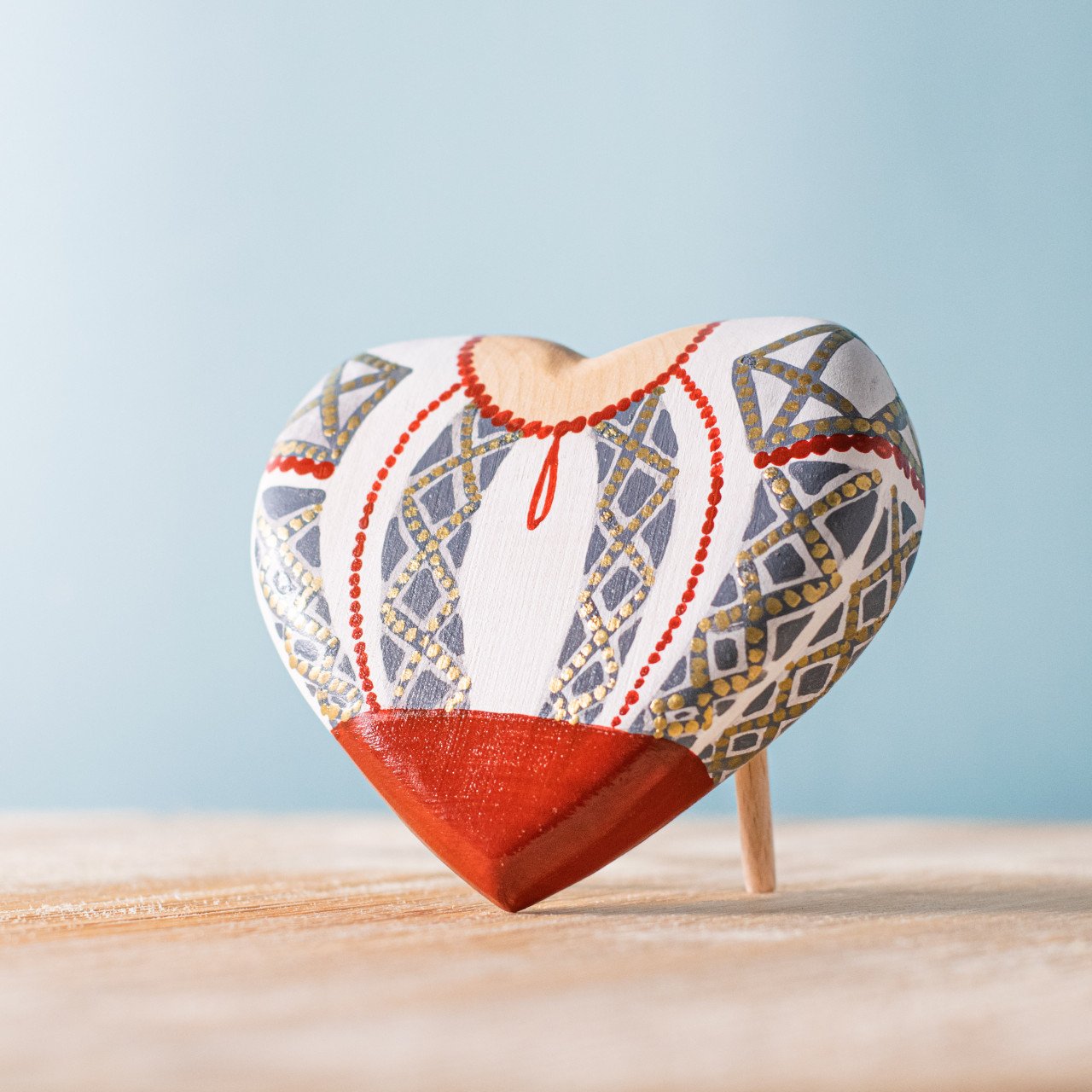 Heart Shaped Crimson Folk Blouse