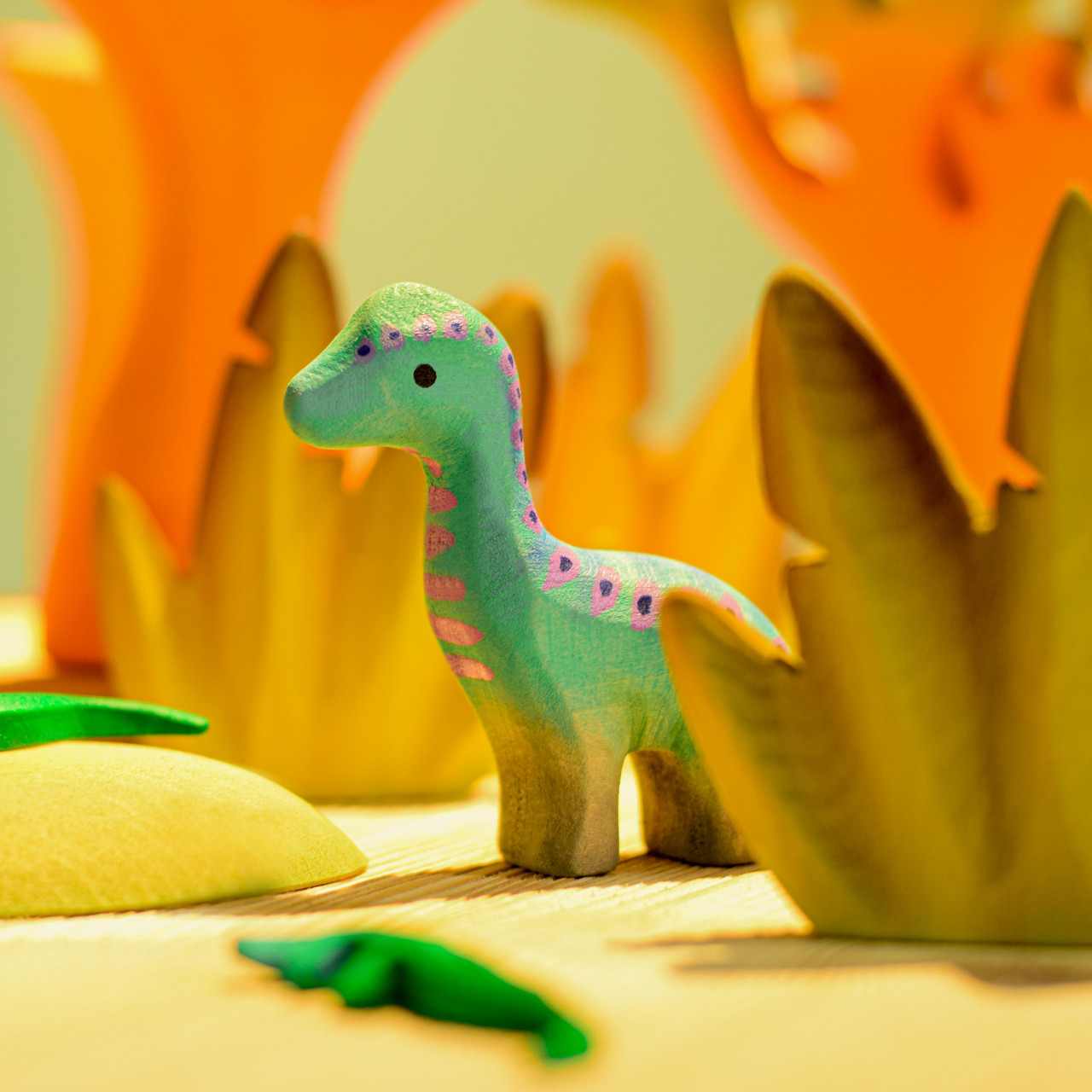 Brontosaurus Baby Eco Friendly Wooden Dinosaur Toy BumbuToys Brontosaurus Baby Eco Friendly Wooden Dinosaur Toy BumbuToys