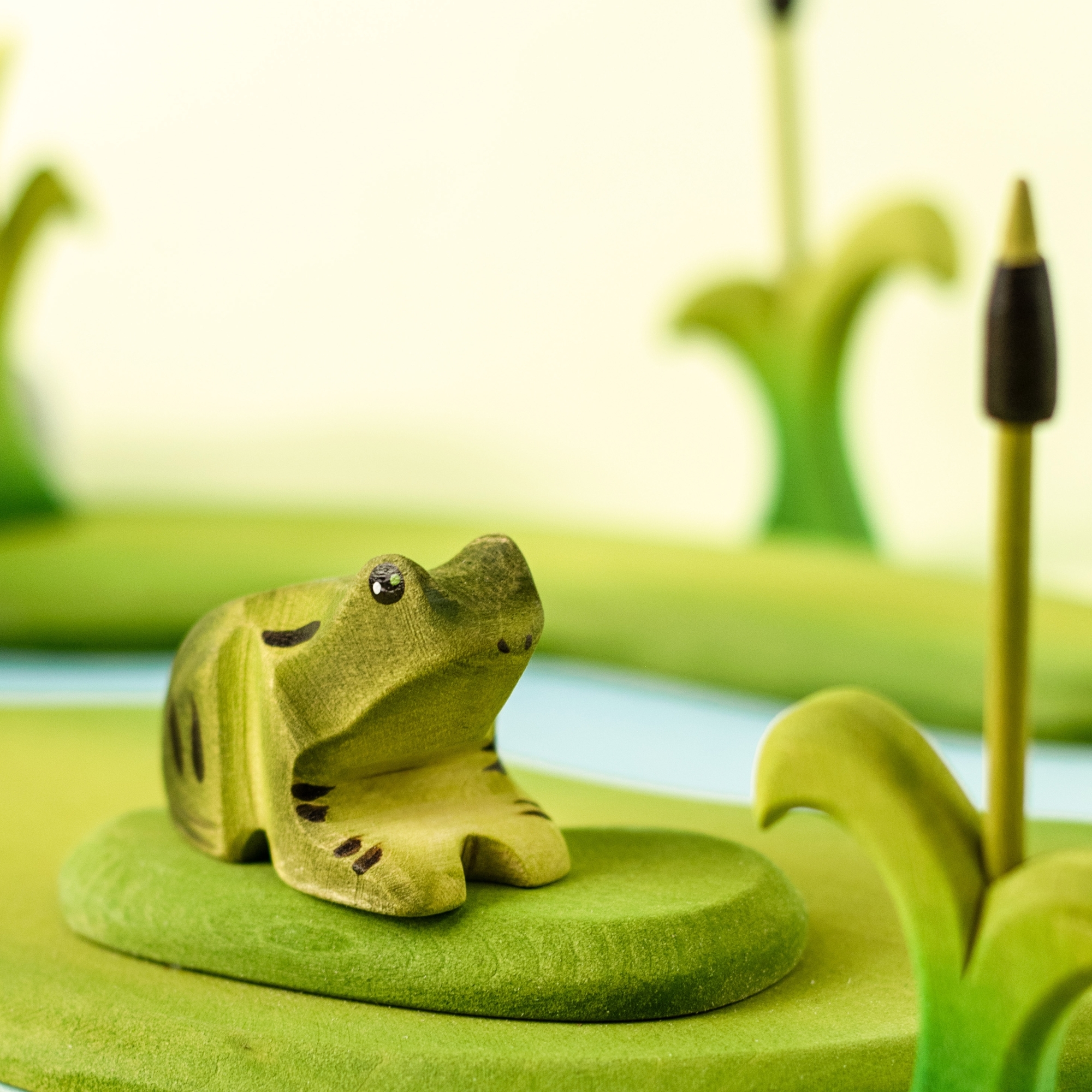 Hand-Carved Wooden Frog Toy | Eco-Friendly & Non-Toxic | Bumbutoys