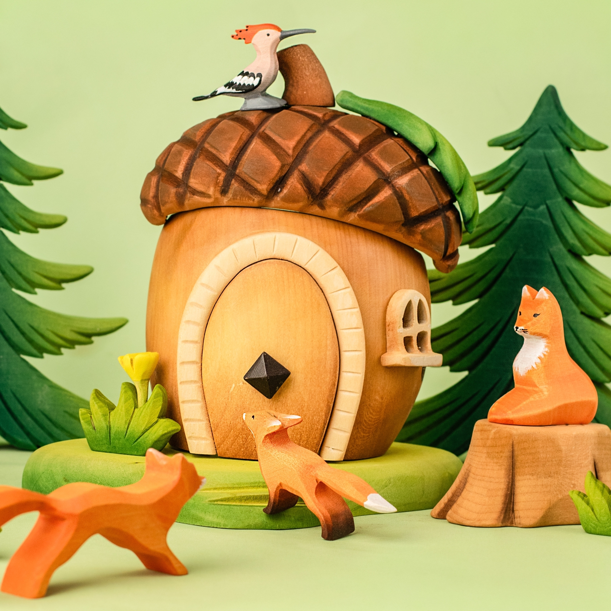 Fox Running Wooden Toy | Handcrafted & Sustainable | Bumbu Toys