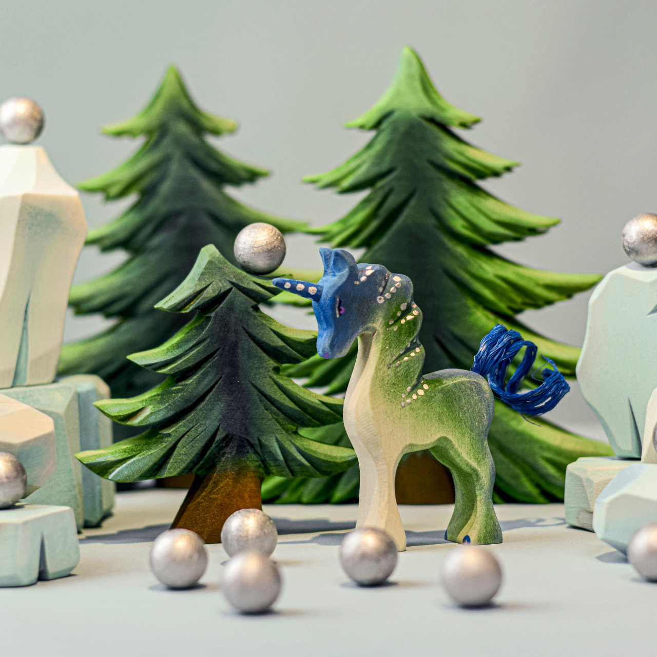 Handcrafted Small Fir Tree Wooden Toy | Eco-Friendly Decor | BumbuToys