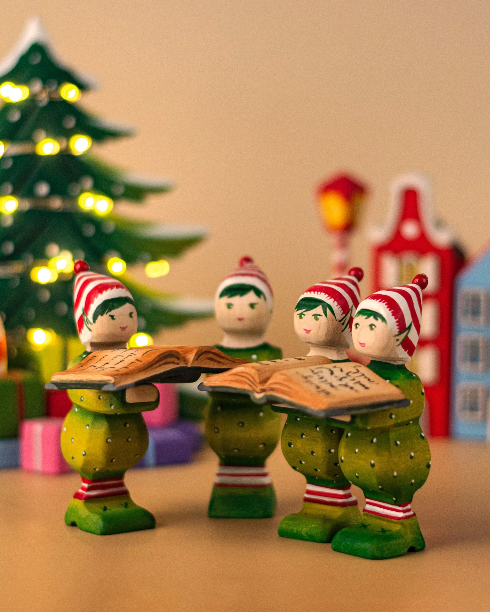 eLf Santa's Elf Wooden Figurine – Handcrafted Holiday Toy | Bumbu Toys