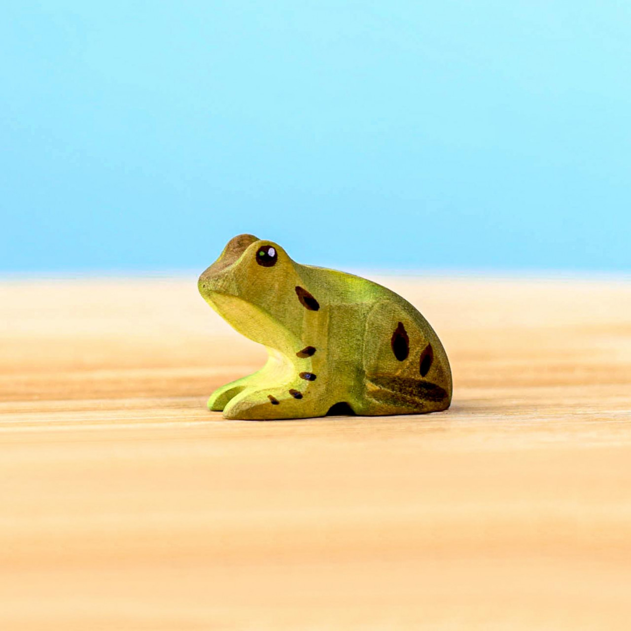 Hand-Carved Wooden Frog Toy | Eco-Friendly & Non-Toxic | Bumbutoys