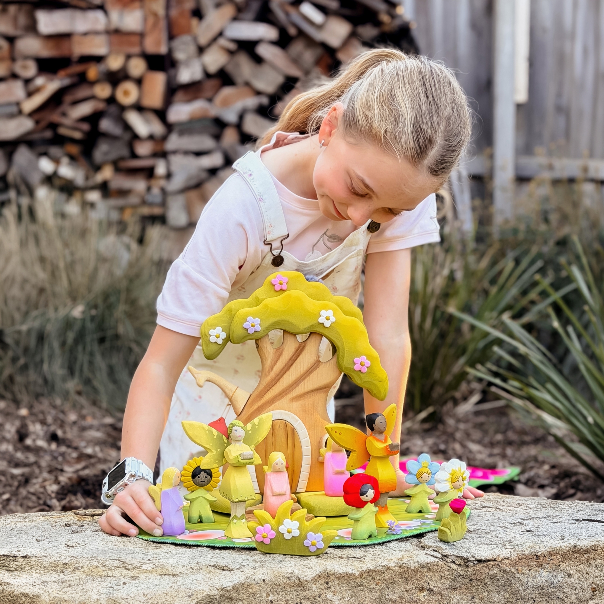 Wooden Enchanted Treehouse Set | BumbuToys