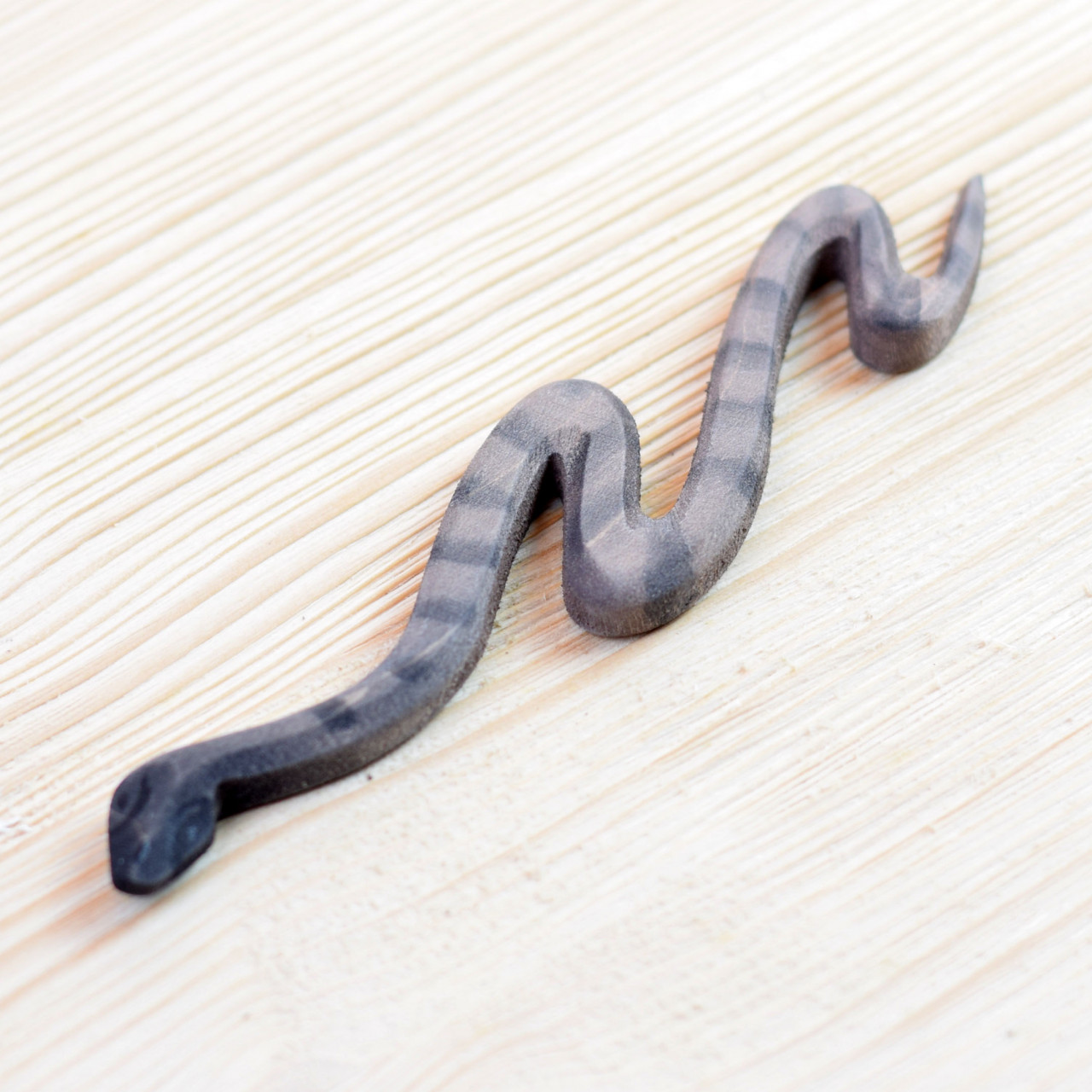 Wooden Snake Toy BumbuToys' Educational Reptile Series