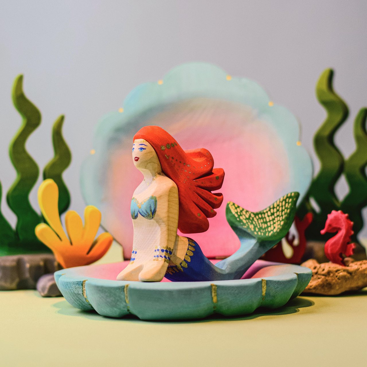 Big Shell with Pearl Wooden Toy | Eco-Friendly, Artisanal Sea