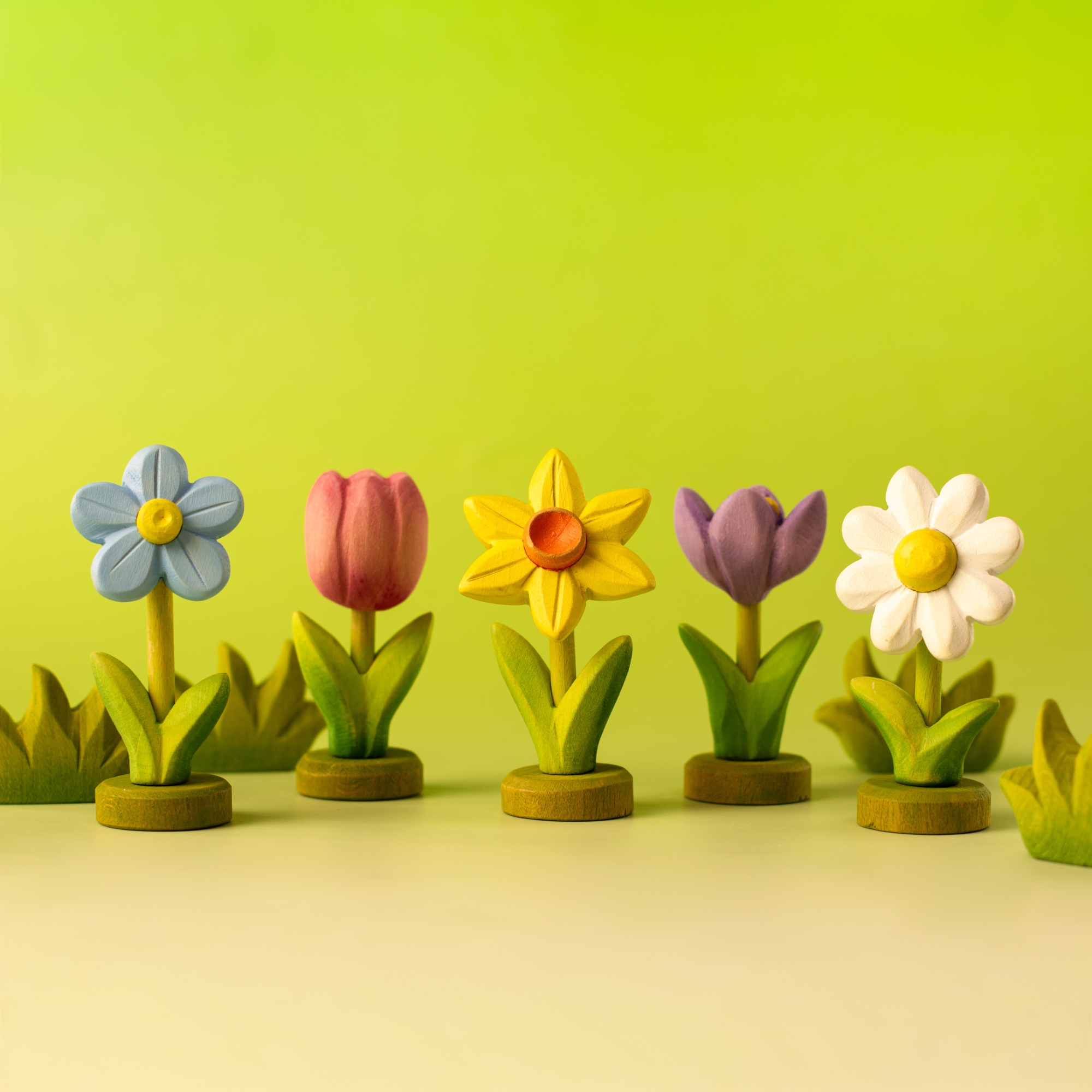 Wooden Toy Tulip | Waldorf Spring Decor | BumbuToys