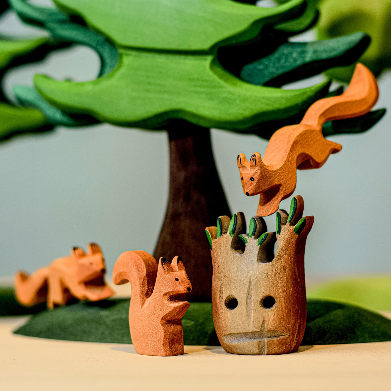 Squirrel play wooden store toys