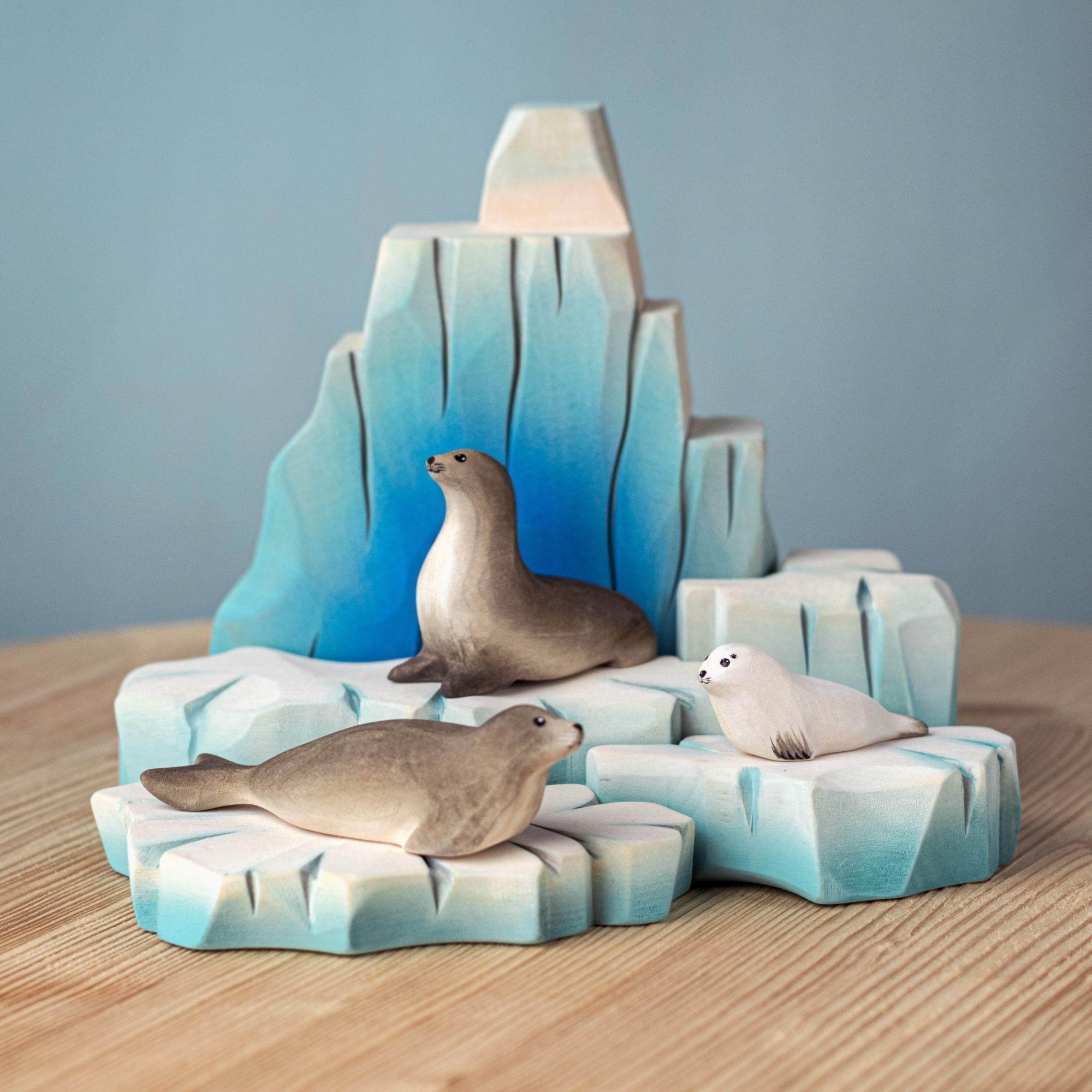 Large Wooden Iceberg Toy | Arctic Small World Scenery | BumbuToys