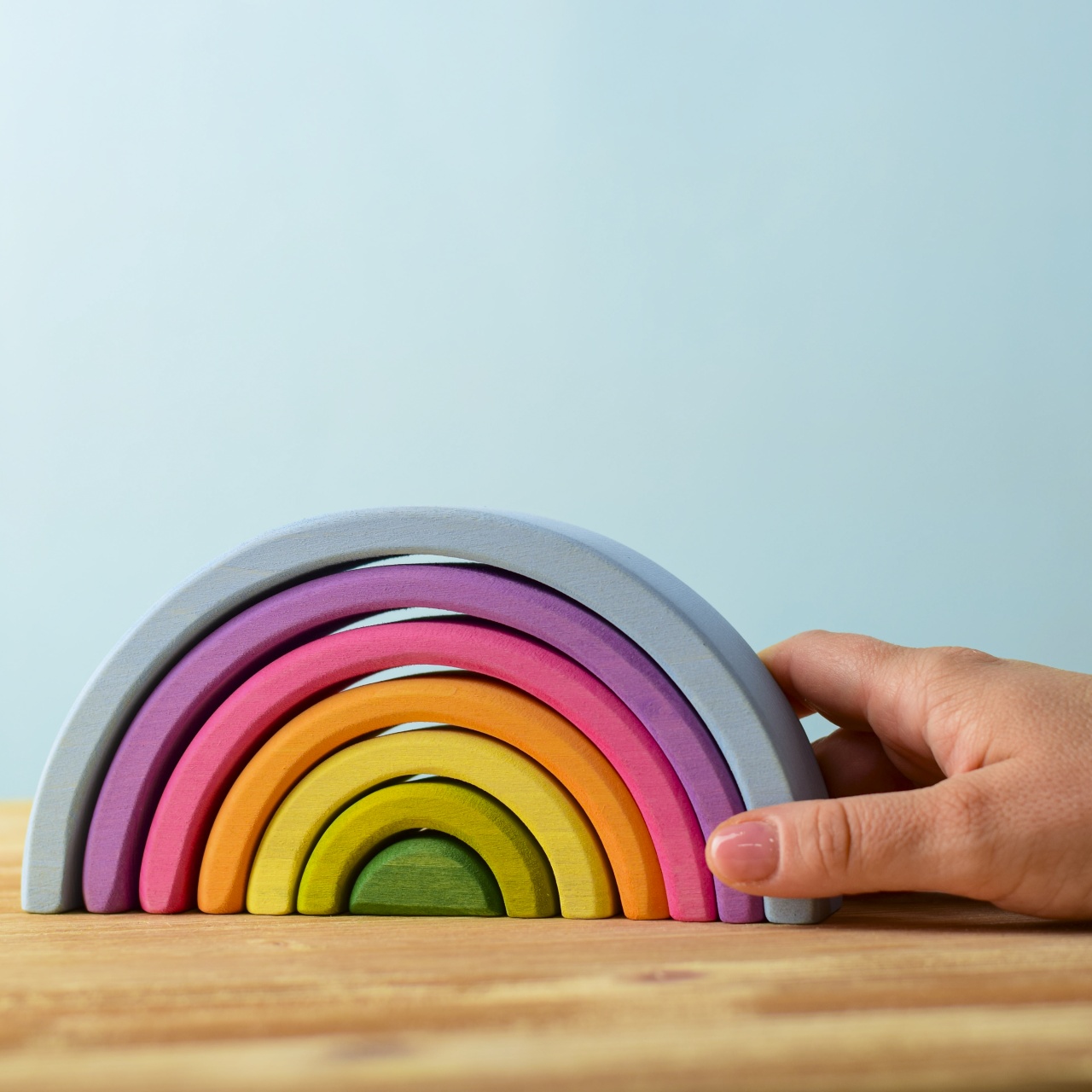 Buy Small Rainbow in Pastels - Eco-Friendly & Handmade | BumbuToys