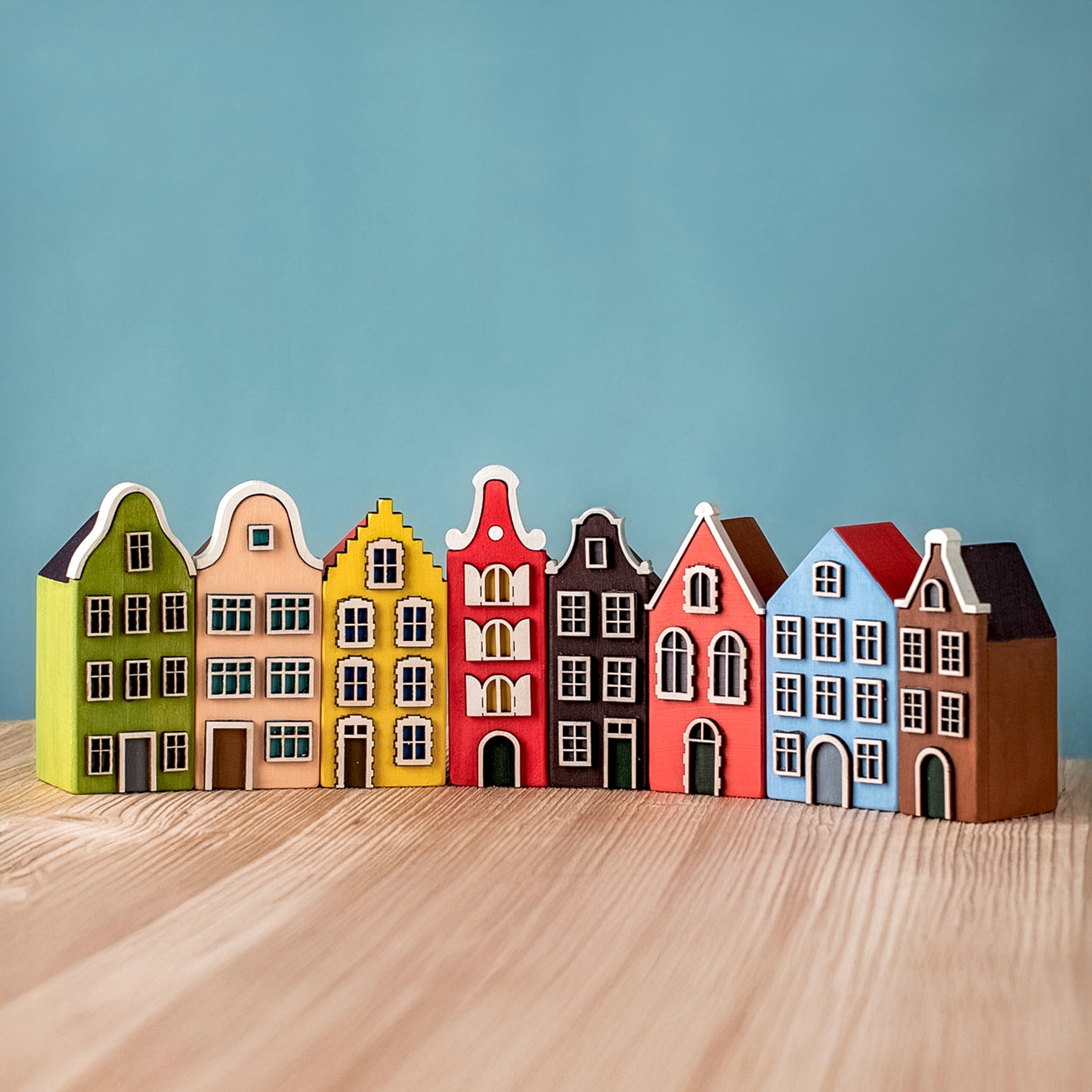 Amsterdam House – Wooden Canal House Miniature | Bumbu Toys