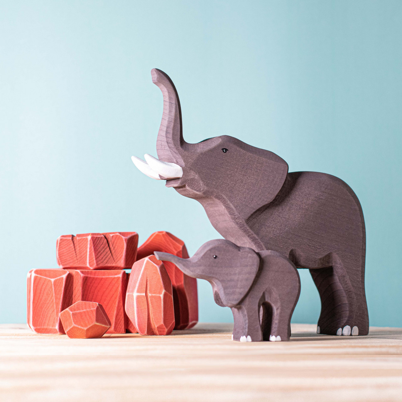 Bumbi, Bimbi Elephants and Savanna Rocks SET
