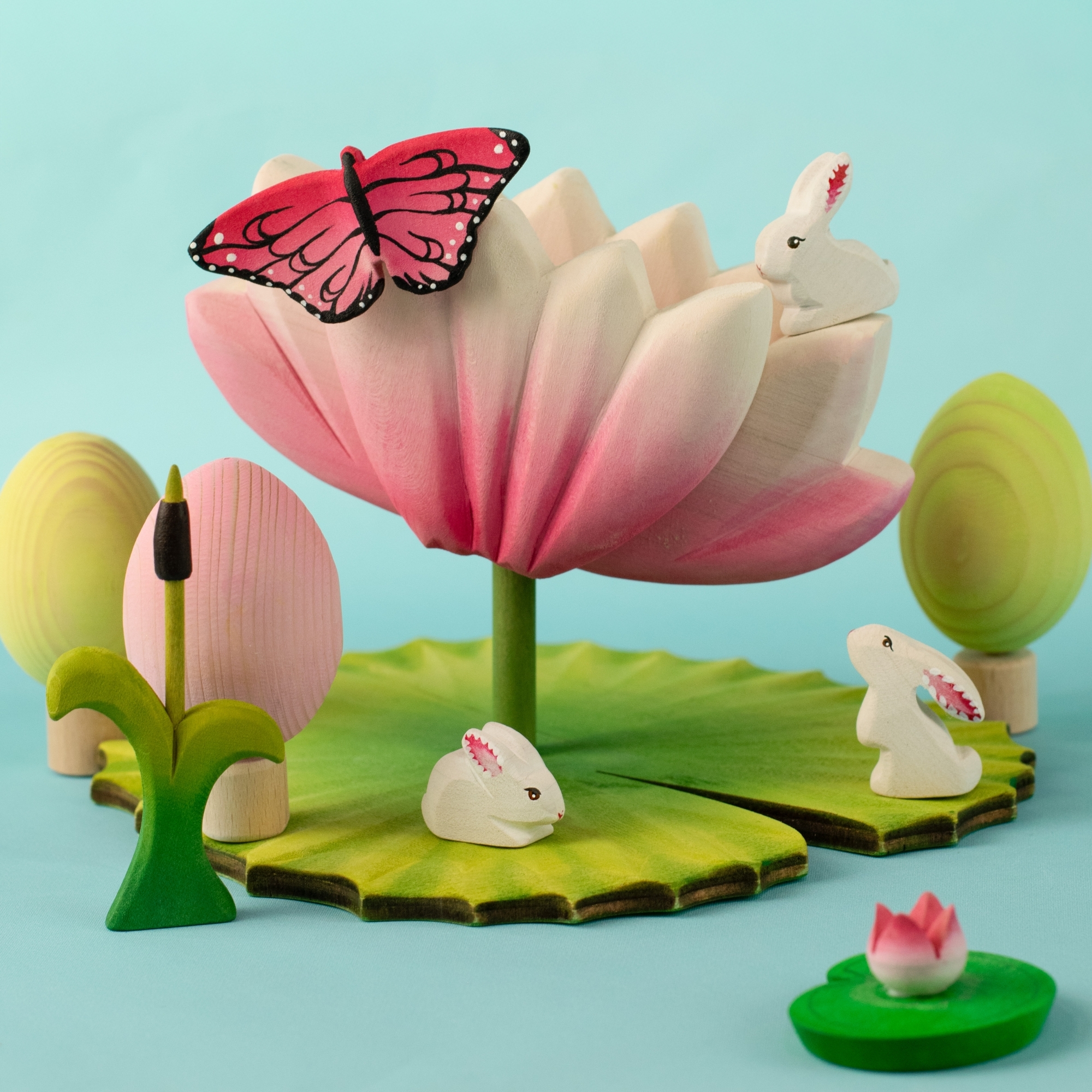 Wooden Pink Butterfly Montessori-Inspired & Eco-Friendly | Bumbu Toys Wooden Pink Butterfly Montessori-Inspired & Eco-Friendly | Bumbu Toys