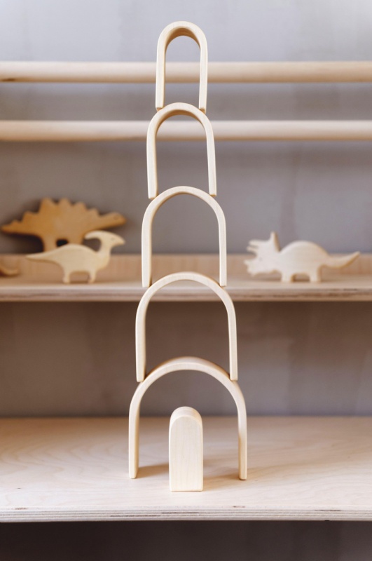 Naked Wooden Arches Set | BumbuToys' Essence of Nature Collection