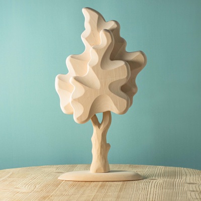 A pair of wooden birch trees from BumbuToys, standing as a testament to the beauty of the woodlands.