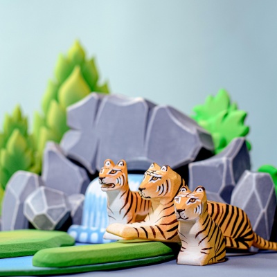 Handcrafted Serenity Waterfall in Wooden Form