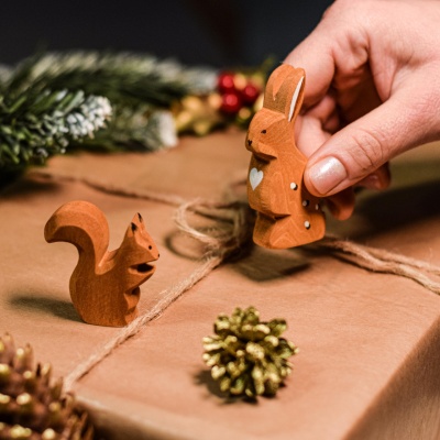 Hand-painted Careful Rabbit figure by BumbuToys, a testament to the craftsmanship of toy-making.