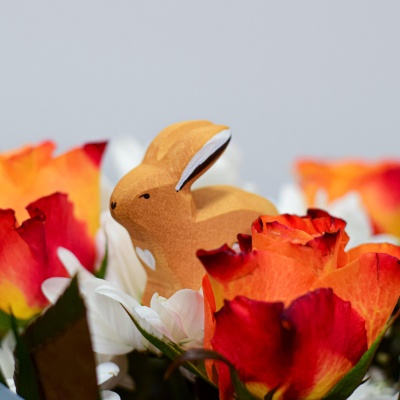 BumbuToys presents the Sitting Rabbit, a symbol of tranquility in the animal kingdom.
