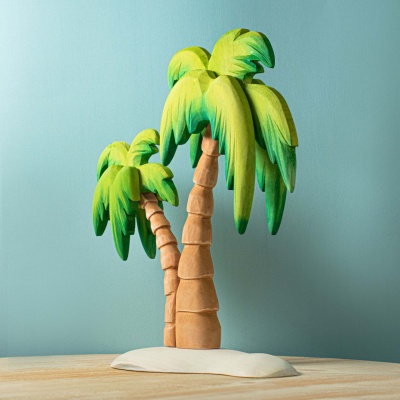 Hand-crafted BumbuToys Palm Trees with detailed, lifelike trunks