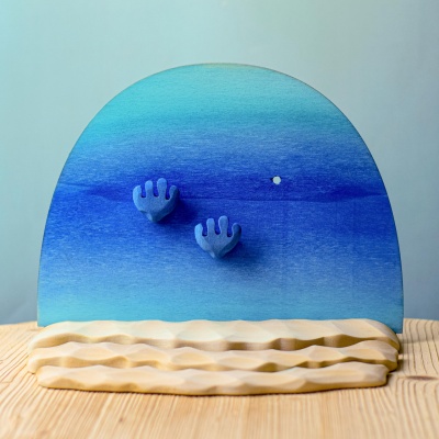 Sustainable Wooden Sea Bed by BumbuToys - Textured Detail for Tactile Exploration