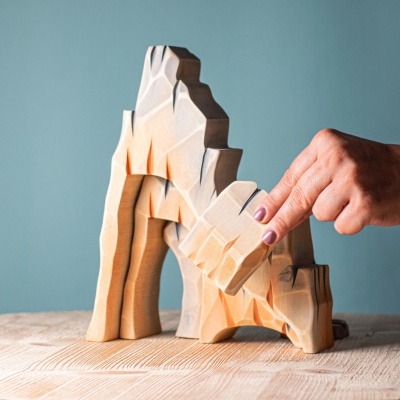 Realistic wooden Snake toy by BumbuToys, slithering into creative storytelling