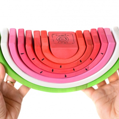Stack and play with BumbuToys' Watermelon, where each piece is a treat for the senses.