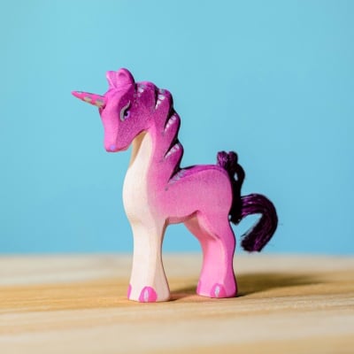 Baby Unicorn Pink | Handcrafted Wooden Toy | BumbuToys
