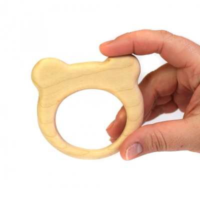 Natural teething relief is at hand with the BABY Bear Cub teether by BumbuToys.