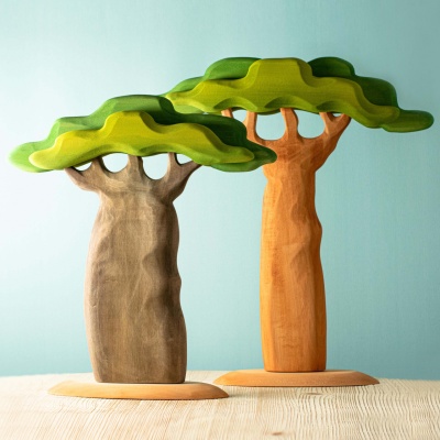 Artisanal Baobab Tall tree figure from BumbuToys, a testament to nature's enduring giants.