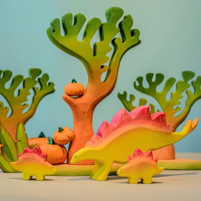 Educational Stegosaurus Wooden Set for Kids by BumbuToys