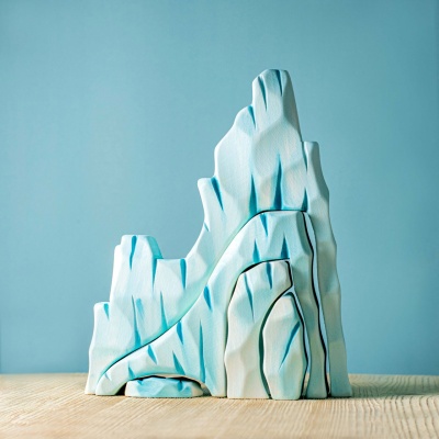 Hand-painted Emperor Penguin Female by BumbuToys, a sustainable charm for play and learning.