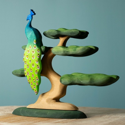 Sustainable Eco-Friendly Wooden Peacock