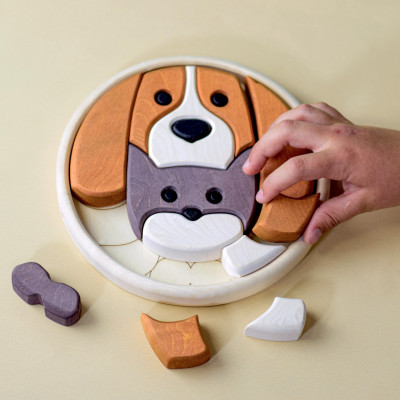 Basset Hound Dog puzzle, Hound dog puzzle, Basset hound dog puzzle, games  and puzzles, wooden animal shaped puzzles, wooden Hound dog puzzle