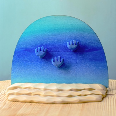Detailed Wooden Marine Life Toys: Shells, Corals, and Seaweeds