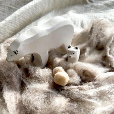 BumbuToys presents the small but mighty wooden Polar Bear.
