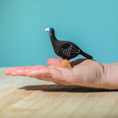 Sustainable BumbuToys Turkey Hen, a delightful addition to farm playsets