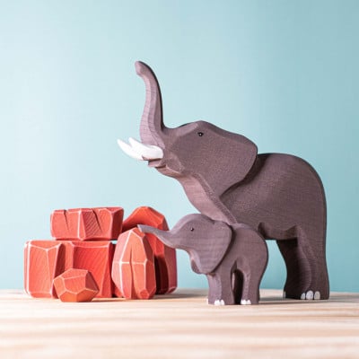 3d printed little wooden hot sale elephant