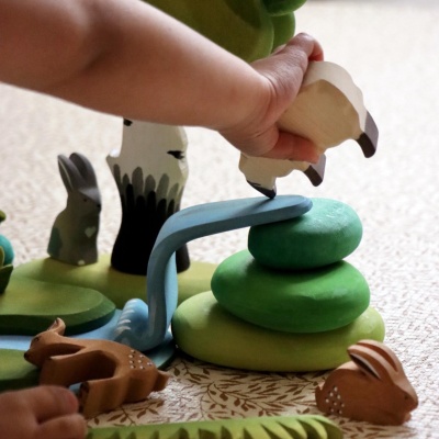 Artistic Wooden Waterfall Craft for Display