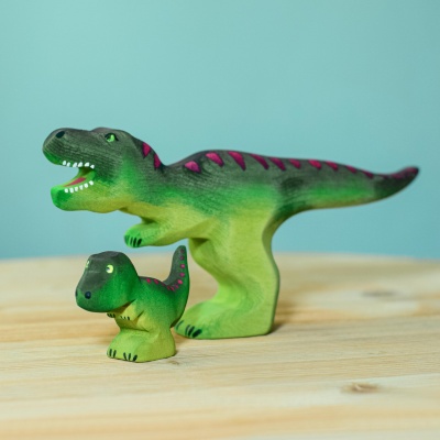 Sustainable, hand-painted wooden T-Rex toy for children